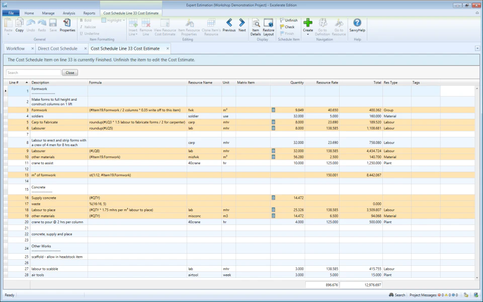 screenshot of Expert Estimation